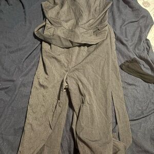 LOFT Charcoal Jumpsuit